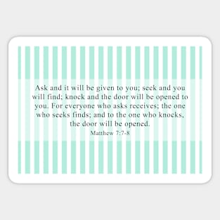 Matthew  7:7-8 Sticker